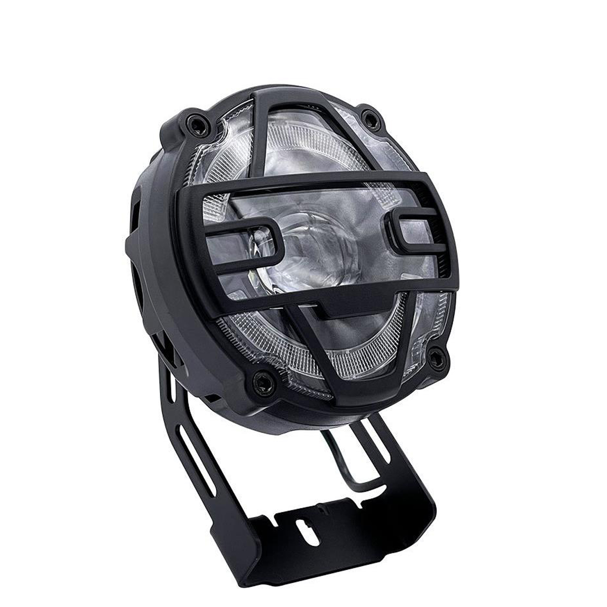 Kalosse-Luces delanteras de motocicleta impermeables de 36V, 48V, luces delanteras de bicicleta eléctrica con bocina, luz delantera de bicicleta eléctrica