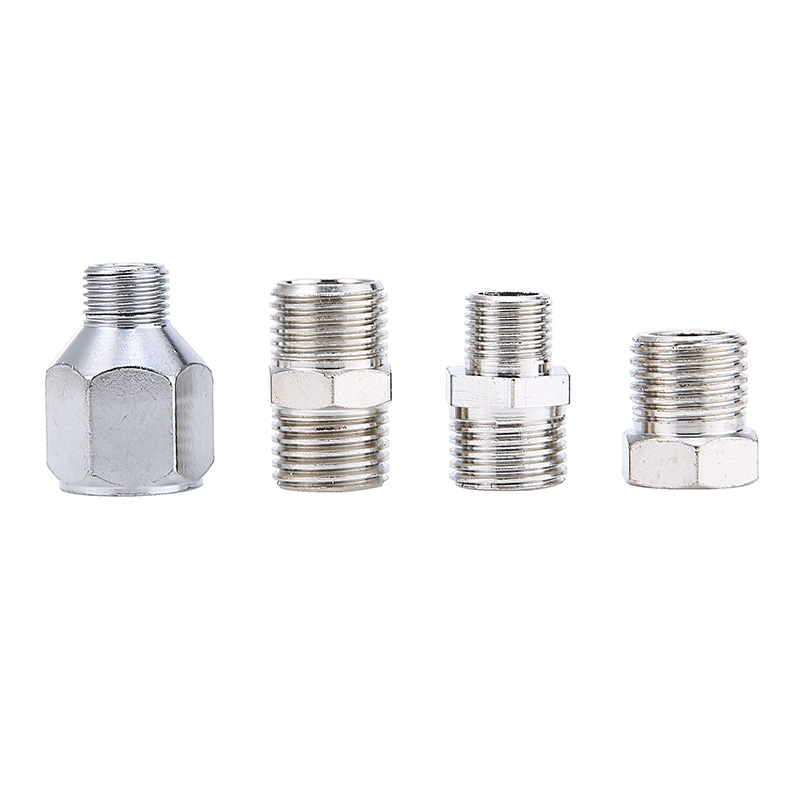 Kit de adaptador de aerógrafo, juego de conectores plateados para compresor y manguera de aerógrafo, adaptadores, suministros de herramientas, accesorios, 4 Uds.