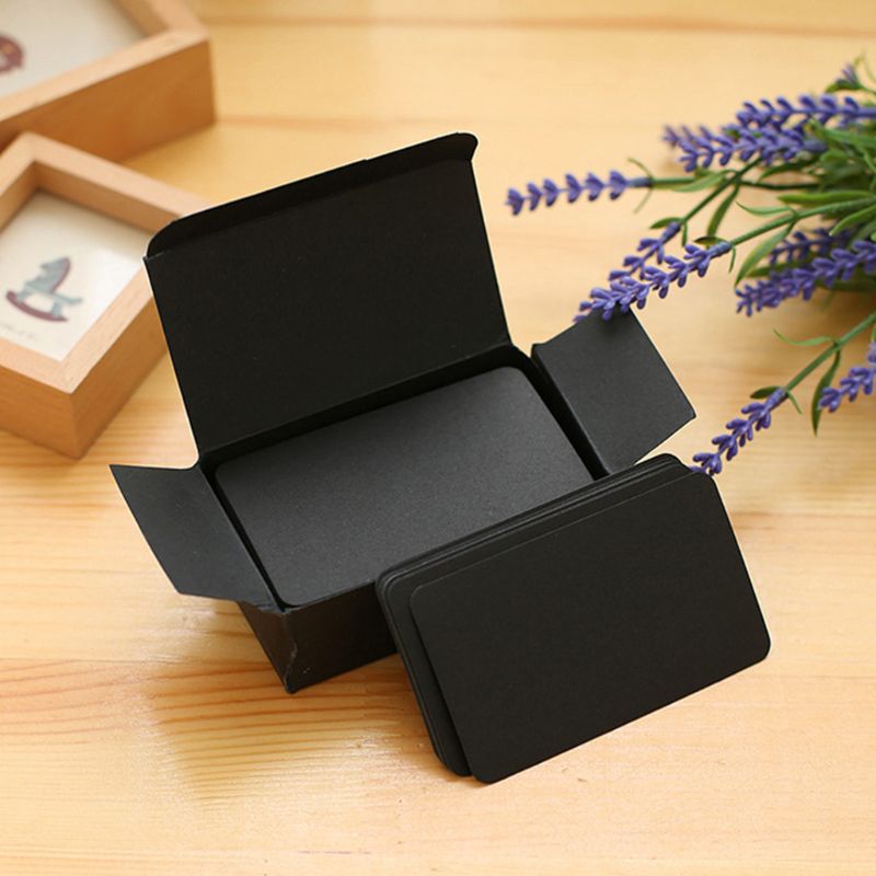 100 Memory Cards Blank DIY Graffiti Black Word Cards Net Small Memo Pad Blocks Memorandum Note Blank Word Cards