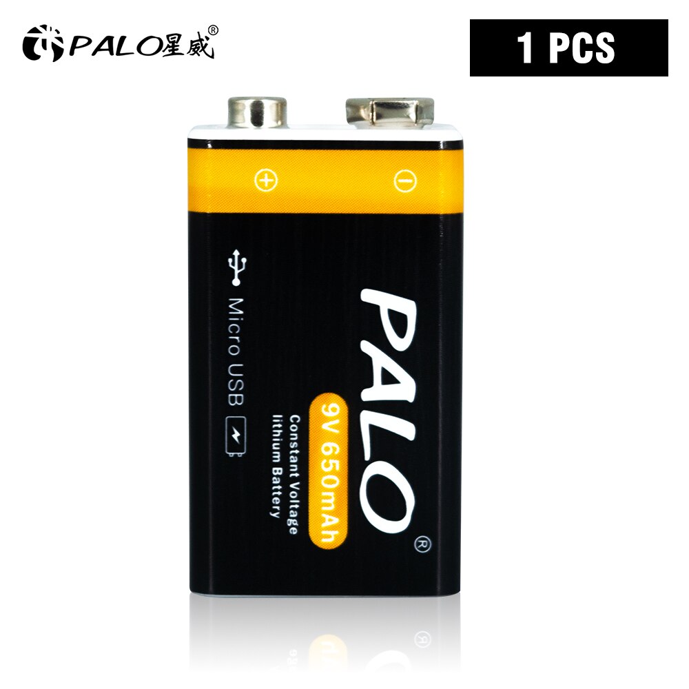 9V battery micro USB 9 Volt li-ion Rechargeable Battery 6F22 9V Li ion Lithium Battery for RC Helicopter Model Microphone Toy: 1PC