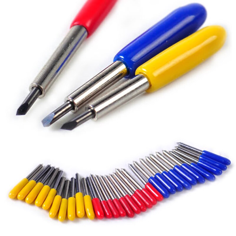 Lames de couteau de coupe, 30, 45, 60 degrés, avec décalage, pour traceur de découpe, Roland, 30 pièces