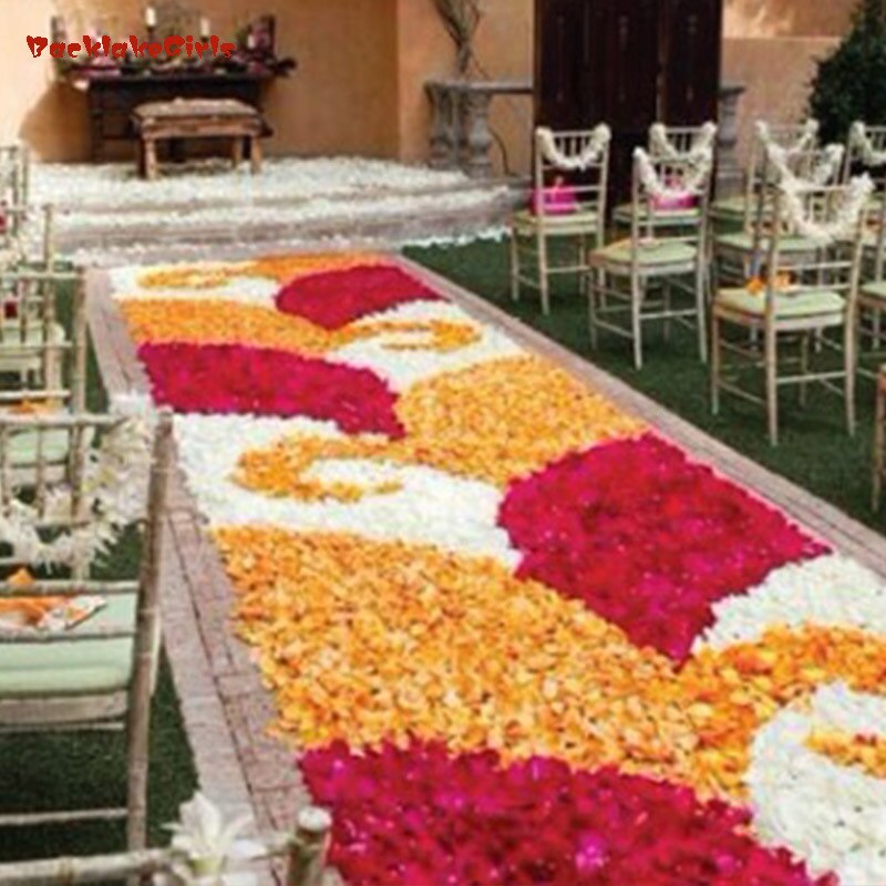 Bgw 2197ht 1000 Stuks Rozenblaadjes Bruiloft Accessoires Petalos Rosa Bruiloft Decoratie Kunstmatige Stof Bruiloft Rozenblaadjes