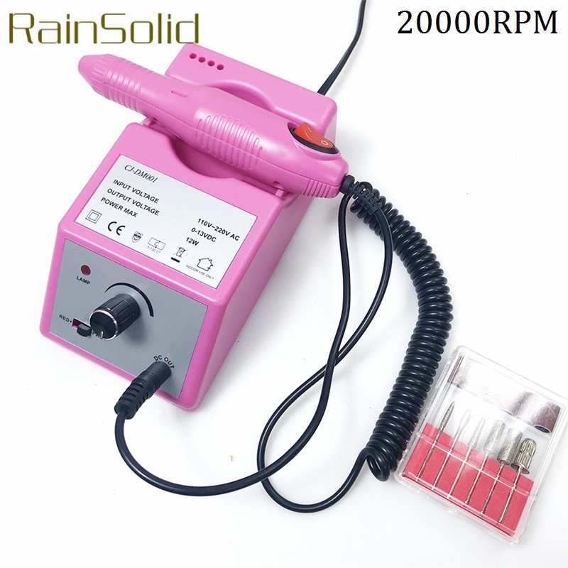 RainSolid 20000RPM Professionele Elektrische Nagel Boor Machine Kit Manicure Machine Nail Art Pen Pedicure Nail File Nail Gereedschap