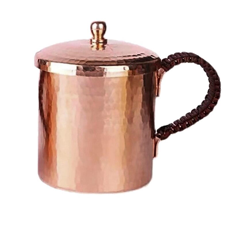 1Pcs Moscow Mule Copper Mugs Hammered Cups Heavy Premium Pure Copper Pure Solid Copper Mugs: A2