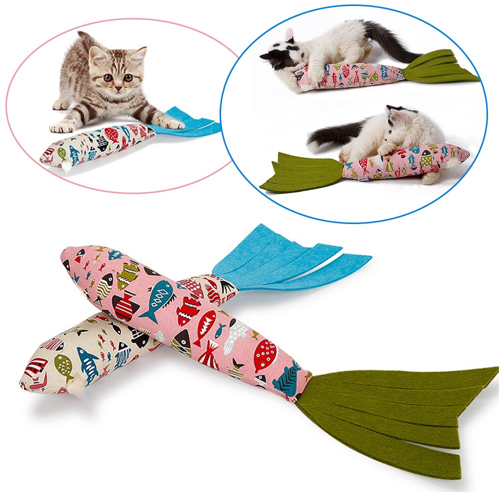 Pet Cat Toy Simulation Interactive Rocking Bouncing Plush Floppy Fish USB Charging Chewing Play Biting Supplies