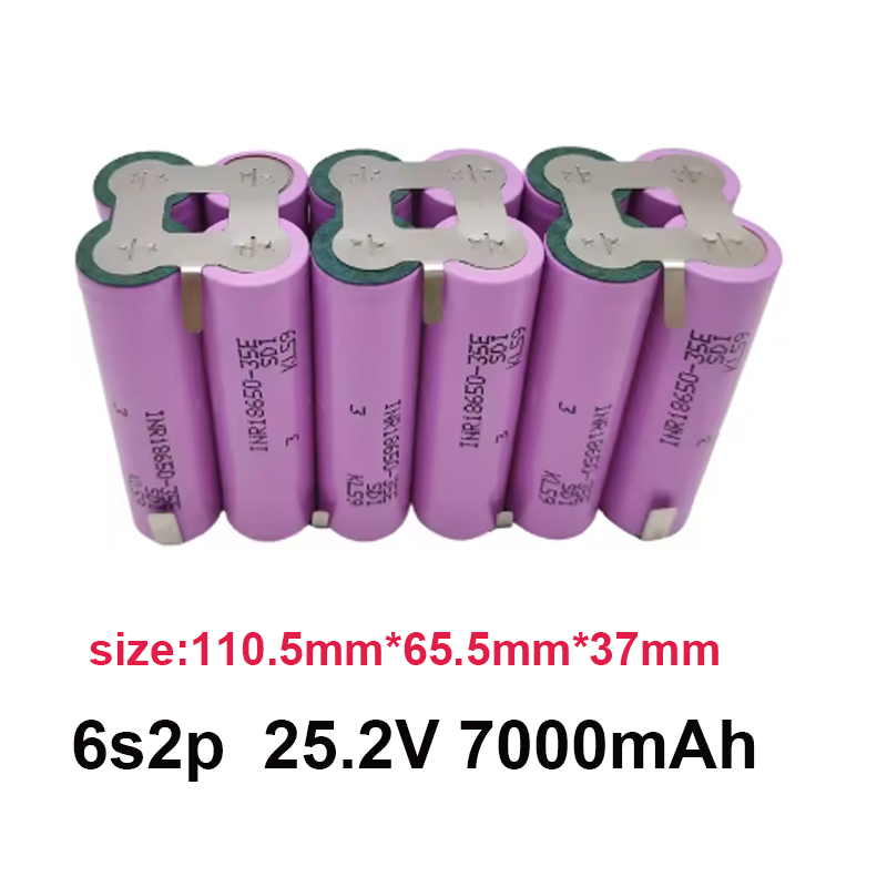 Customized5S2P 5S3P 5S4P 6S2P 8.4V 3.7V 10.8V 16.8V 18V 25.2V 18650 35E Battery Pack 3500mAh for Screwdriver Electric Drill Cell: MULTI