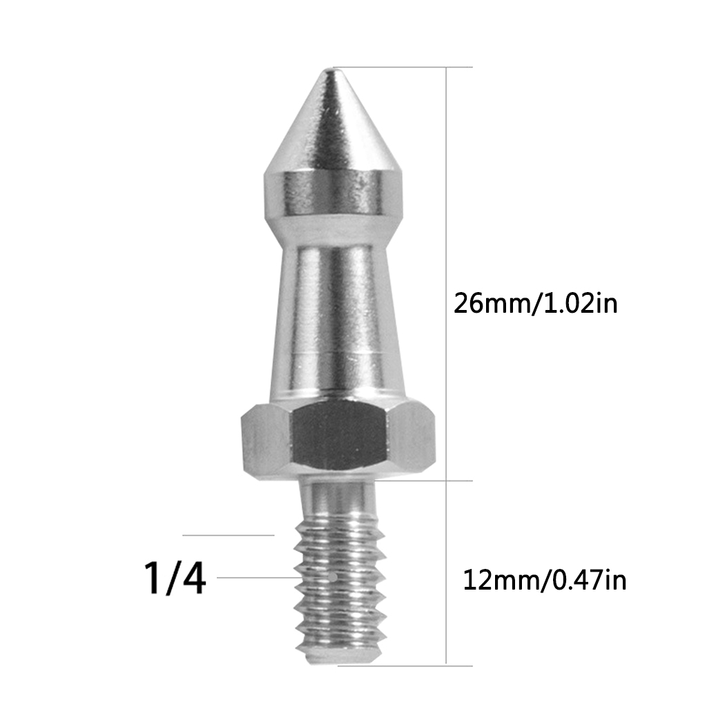 2PCS Stainless Steel Tripod Spikes 3/8 1/4 M8 Camera Spike Monopod Foot Screw U1JA: B