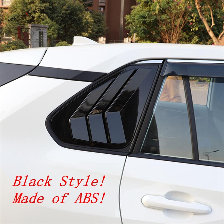 Rear Window Louver Spoiler Vents Cover Trim For TOYOTA RAV4 RAV 4 XA50 - 2022 ABS Black / Carbon Fiber Look Accessories