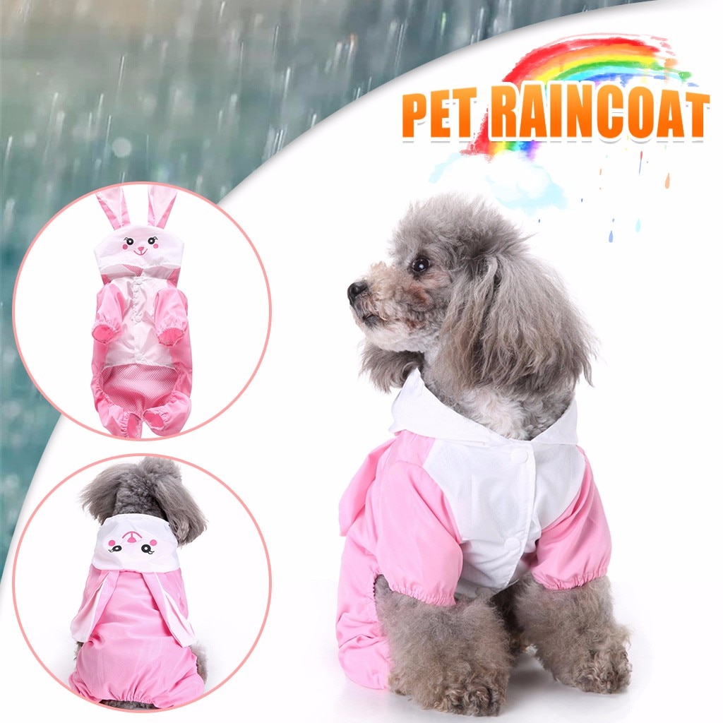 dog Reflective Raincoat Dog Rain Jacket Jumpsuit Waterproof Pet Clothes Safety Rainwear For Pet Small Medium Dogs Puppy