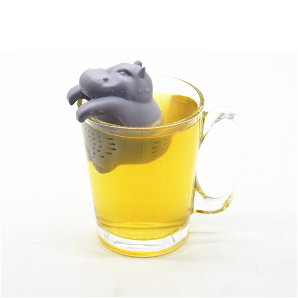 Flodhest silikone te filter te infusionsanlæg te sil multifunktionelle urter si potte suppe maker drinkware tilbehør