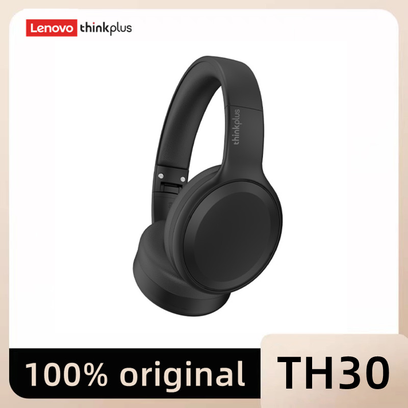 Lenovo TH30 Auriculares Bluetooth inalámbricos con orejeras, auriculares deportivos, juegos de deportes con micrófono: Rojo