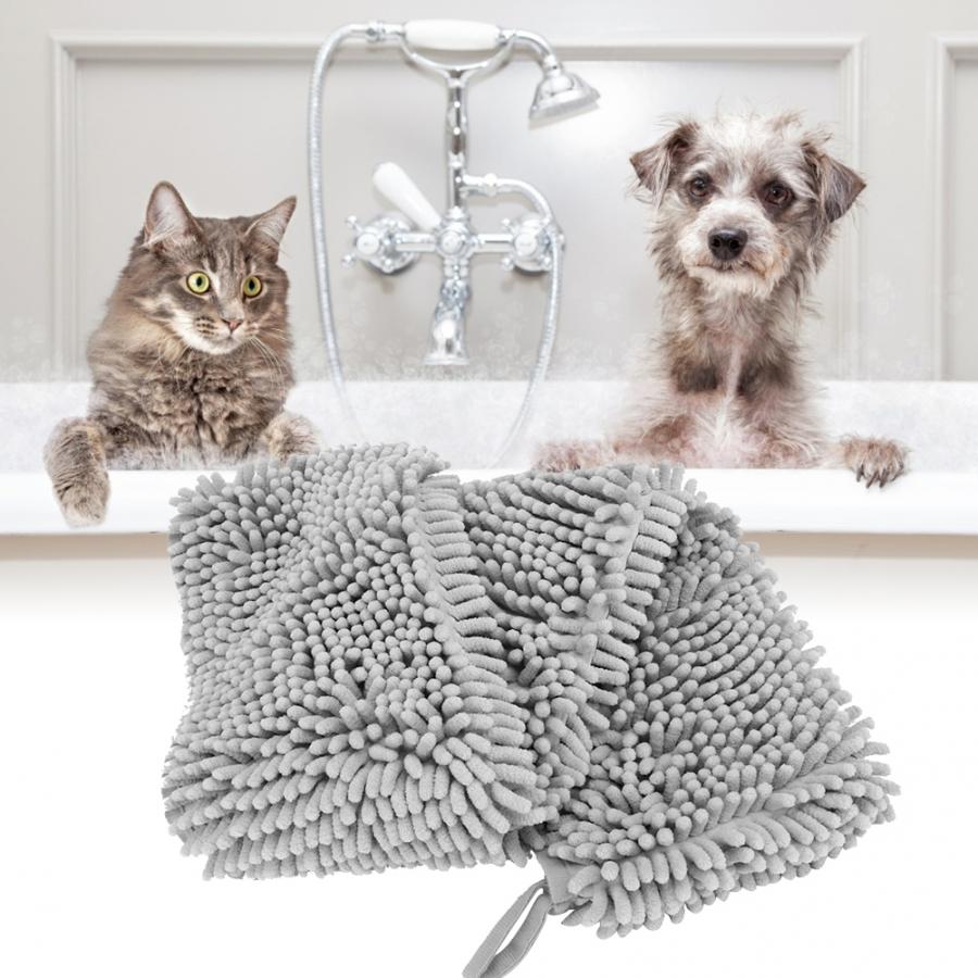 Fiber kæledyr badehåndklæde stærk vandabsorptions badekåbe til hundekat blød pleje hurtigtørrende multifunktions rengøringsværktøj forsyninger