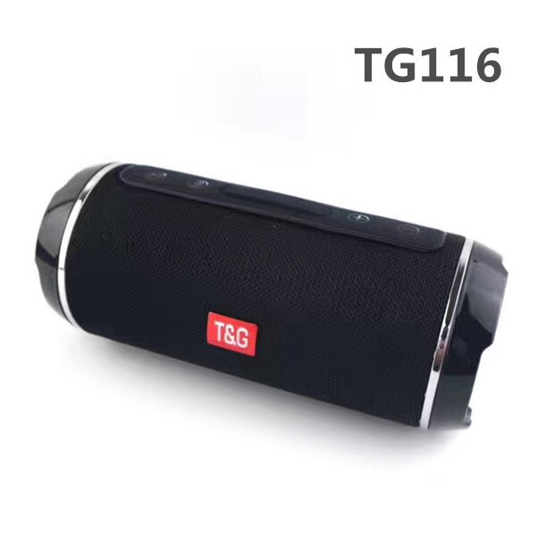 Utomhus bärbar trådlös bluetooth-högtalare stöd fm tf-kort u disk spelar (svart)