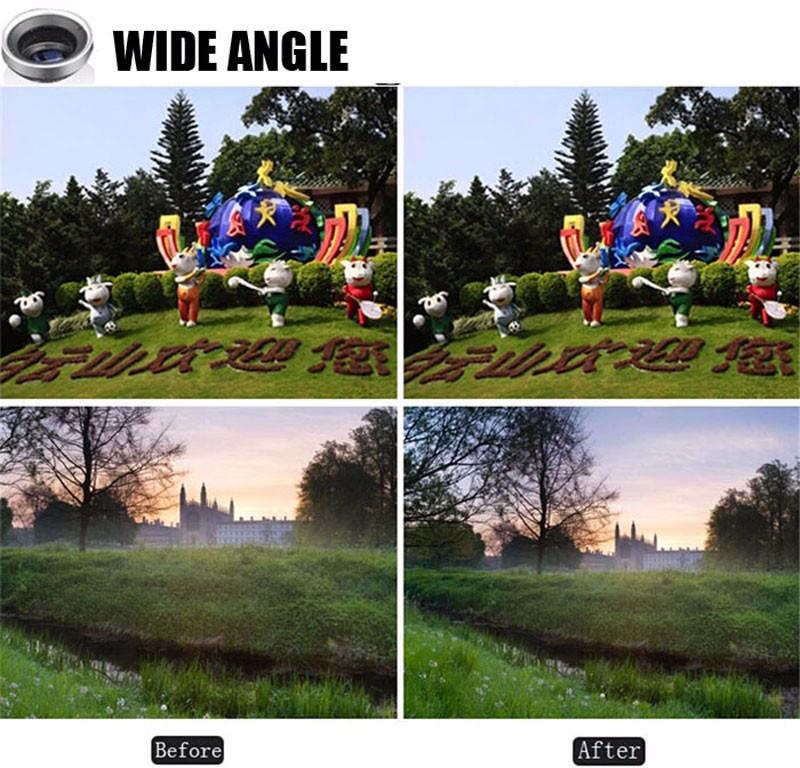 Fish Eye Lenses Mobile Phone Lens For iPhone Samsung Huawei Xiaomi Oneplus 7 Macro Fisheye Wide Angle Camera Lens Kits Lentille