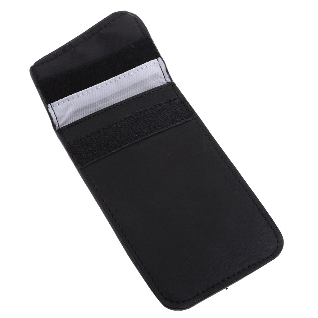 Sleutelhanger Signaal Blokkeren Bag Auto Rfid Blocking Houder Anti-Diefstal Beveiliging Zak Voor Autosleutel, mobiele Telefoon, Ic Kaart Zwart