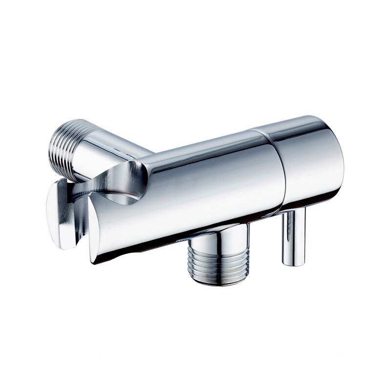 Bathroom Toilet Shattaf angle Valve Holder Brass Multifunctional Toilet Bidet Valve with Holder chrome plated wall mounted