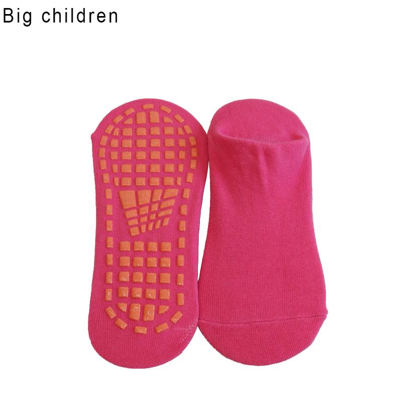 Calcetines antideslizantes para adultos y niños de 5 a 12 años, para Pilates, Ballet, con buen agarre, de algodón, trampolín,: Pink 2