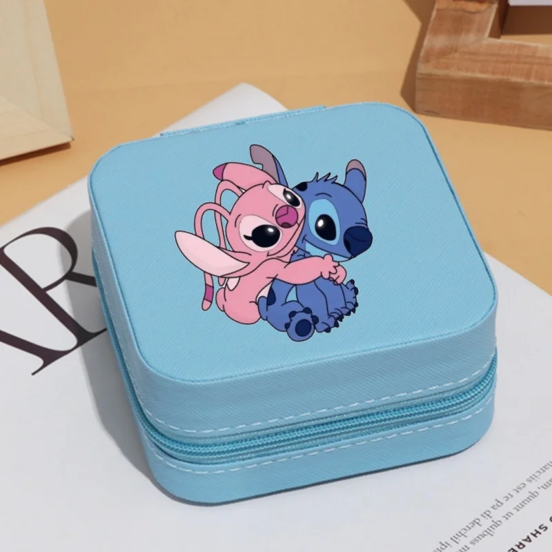 Stitch Draagbare Mini Sieraden Opbergdoos Reisorganisator Sieraden Case Sieraden Organizer Display Opslag Oorbellen Houder Case