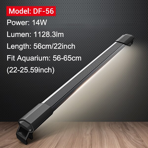 Nicrew 60Cm Aquarium Verlichting Smd 220V/50-60Hz Aquarium Led Verlichting Led Aquarium Lamp licht Lamp 1.1Cm Waterdichte Duiken Lichten: DF56 for 56 to 65cm