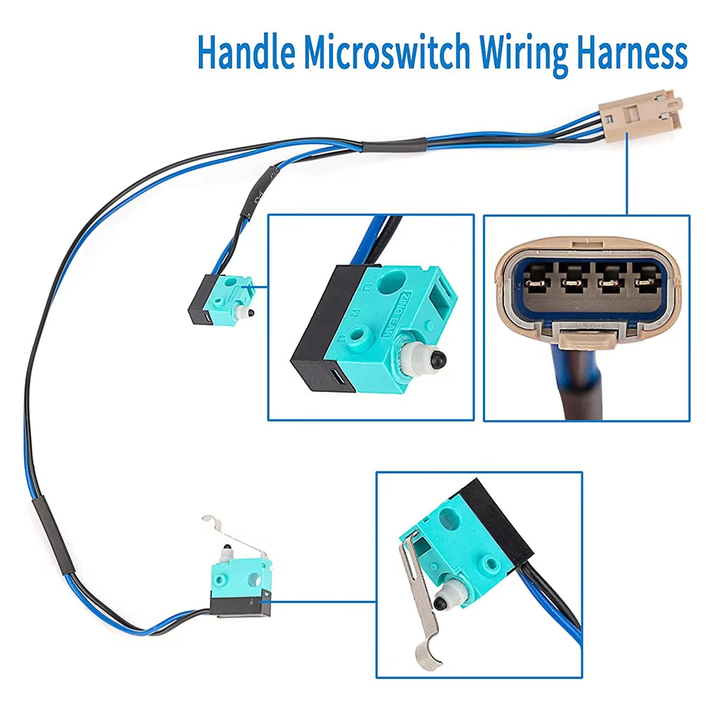 Para Tesla Model S Kit de reparación de manija de puerta arnés de microinterruptor 1016009 -00-C Paleta de mango 1042845 -00-B con clips para panel de puerta