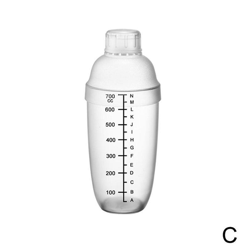 Plastic Cocktail Shaker Met Schaal Cocktail Wijn Drink Bar Bar 300Ml/500Ml/700Ml Gereedschap Mixer d6V9: 700ml