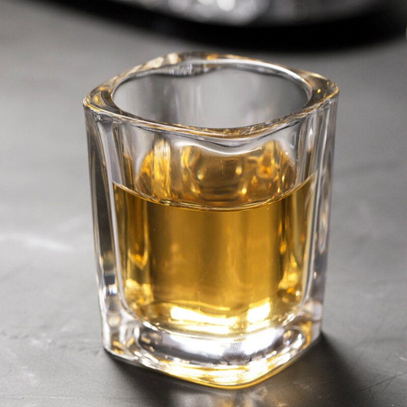 6Pcs Borrelglas Sterke Drank Bullet Cup Transparante Kleine Capaciteit Loodvrij Glas Drank Witte Wijn Goblet Bar Restaurant Huishoudelijke