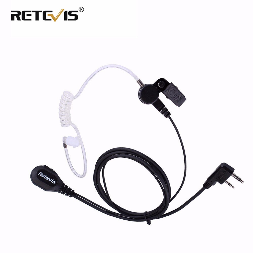 RETEVIS RE-2322 Air Acoustic Tube Earpiece PTT Mic Walkie Talkie Headset For TYT MD-380 MD380 MD 380 Retevis RT3 RT3S J9110A