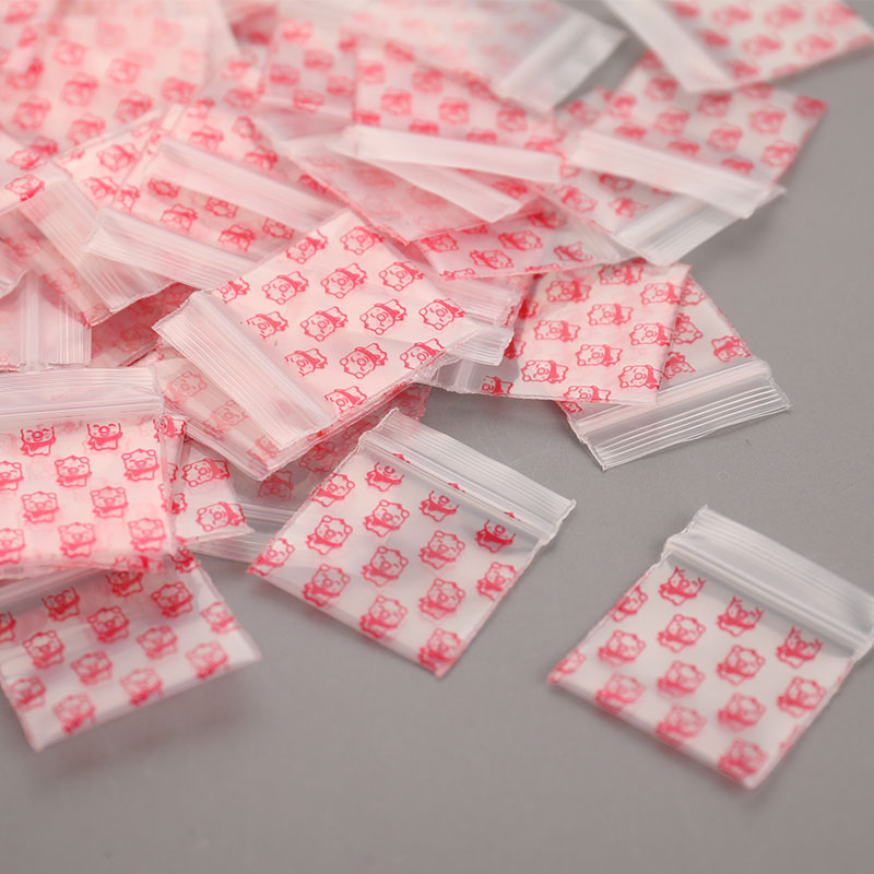 100Pcs Mini Zip lock Bags Zipper Bag Ziplock Bag Plastic Packaging Bags Ziplock Pill Packaging Pouches