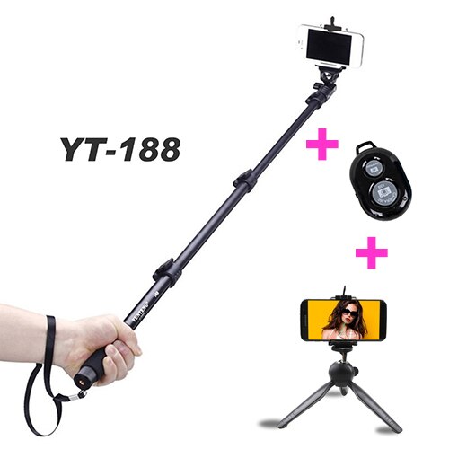Originele Yunteng 188 Alle Digitale SLR DSLR Camera Smartphone Mobiele Telefoons Draagbare Uitschuifbare Handheld Telescopische Monopod: KIT