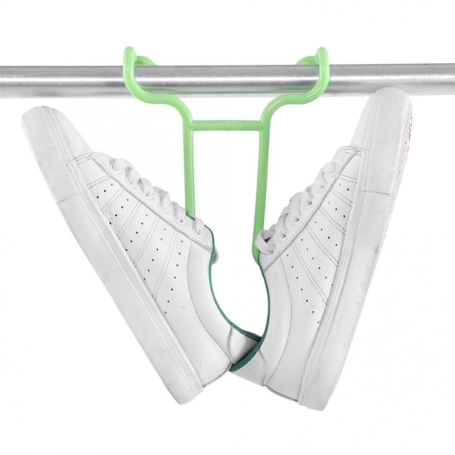 2 in 1 Multi-Function Shelf Drying Rack Space Saving Shoe Rack Stand Children Kids Shoes Hanging Storage Wardrobe Organizer