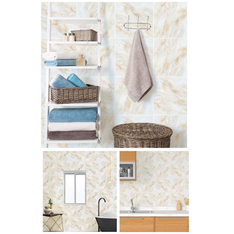 Removable Peel Self Adhesive Mosaic Marble Tile Backsplash Wall Sticker Vinyl Bathroom Kitchen Home Decor PI669