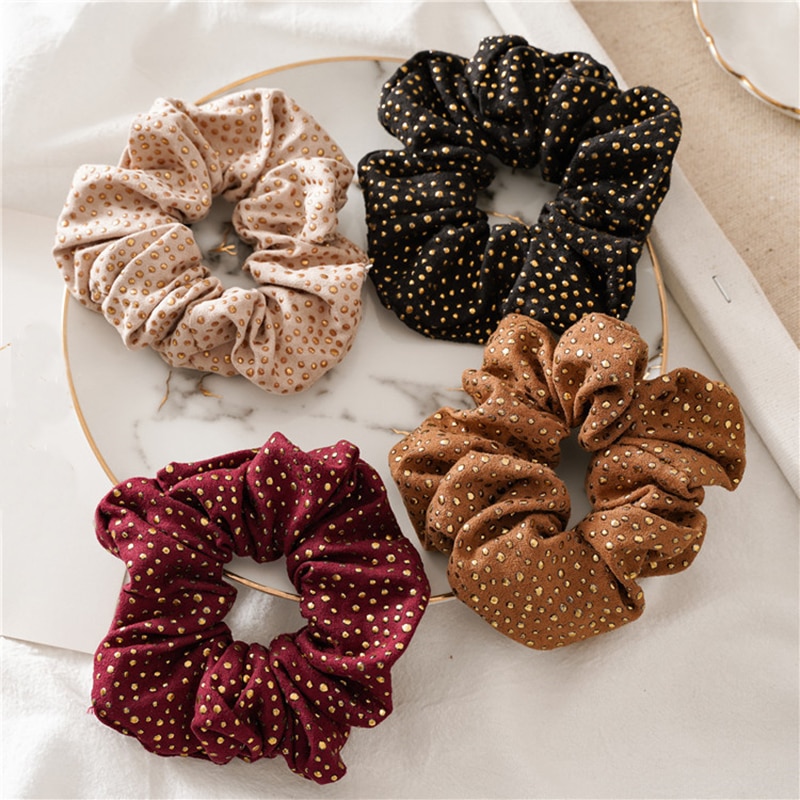 Lazos para el pelo para mujer, remache dorado, banda elástica para el pelo, coletero, banda de goma para niña y mujer, accesorios para el cabello, tocados