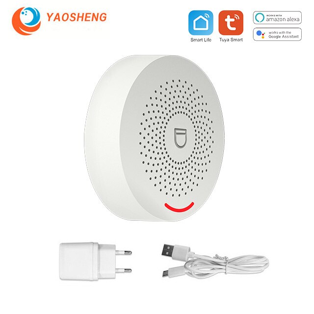 WIFI Intelligent Alarm Security System With Door Sensor Smart Life&amp;Tuya App Control Compatible With Alexa &amp; Google Assistant: 150W / EU plug