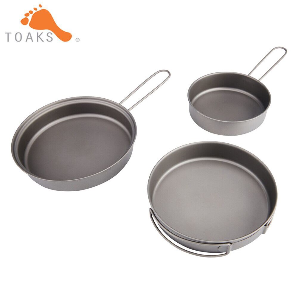 Toaks Titanium Koekenpan Outdoor Camping Picknick Lichtgewicht Apparatuur Gear Pan-115 Pan-130 Pan-145