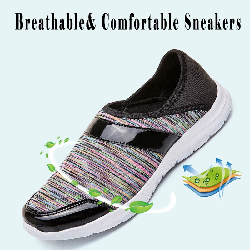 WWKK Autumn Sneakers Women Walking Breathable Mesh Shoes Woman Slip On Sport Ladies Shoes dames schoenen