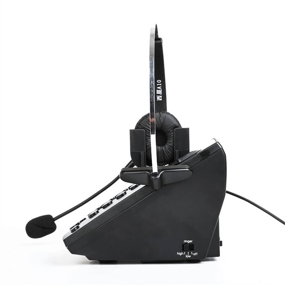 Corded Headset Telephone Hands Free Noise Cancelling Telephone Set with Headset for Call Center Telephone Headset and Dialpad