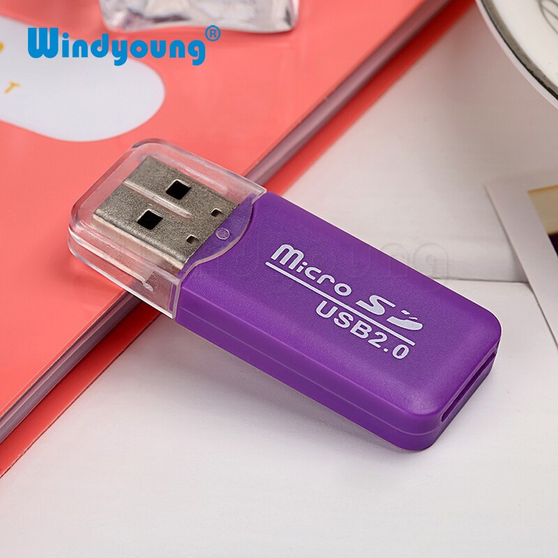 Usb 2.0 Kaartlezer High Speed Usb Flash Drive Ondersteuning Microsd-kaart Tf Kaartlezer Plug En Play Kleurrijke Geheugen card Voor Pc
