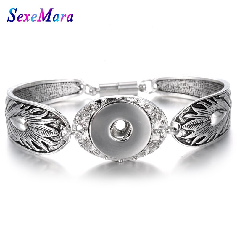 Metalen Drukknoop Armband Bohemian Magneet Snap Armband Horloges Vrouwen 18mm Snap Knoppen Verwisselbare Charm Sieraden: 11
