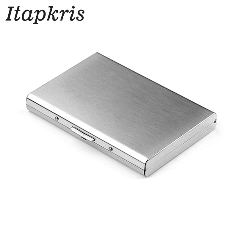 Stainless Steel Bank Credit Card Holder For Men Anti Protect Travel ID Cardholder Women Rfid Wallet Metal Case Porte Carte