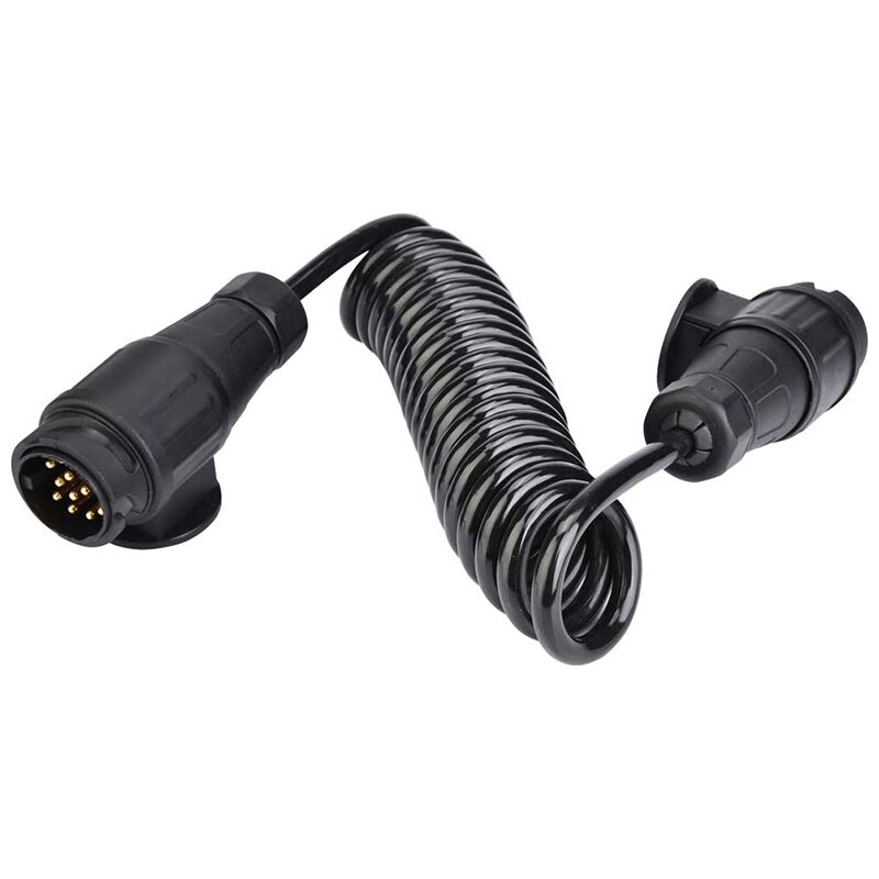 Adapter Europe Style 13 Pin Trailer Plug Wiring Spring Cable Connector Adapter for Car Trailer Caravan Truck