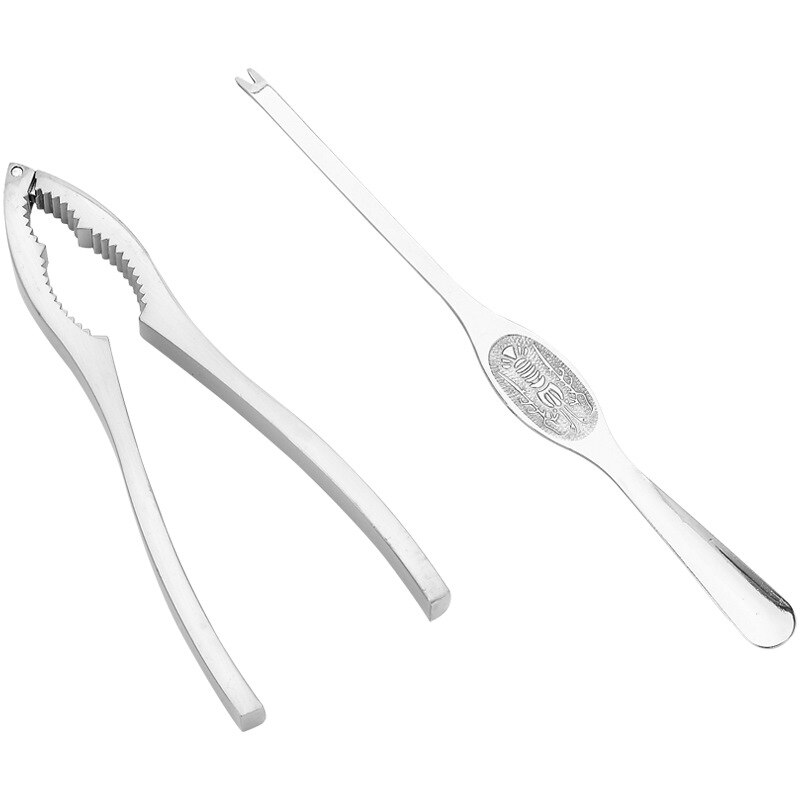 Premium Nut Cracker Set of 2 Cracker and Pick Premium Nut Sheller Top Kirsite Nutcracker Walnut Cracker with Pick