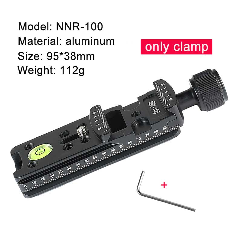 Pinza para cámaras Dslr, adaptador de montaje de cabeza de bola para trípode NNR Abrazadera de liberación rápida, teleobjetivo, placa de soporte para cámara Arca: NNR100