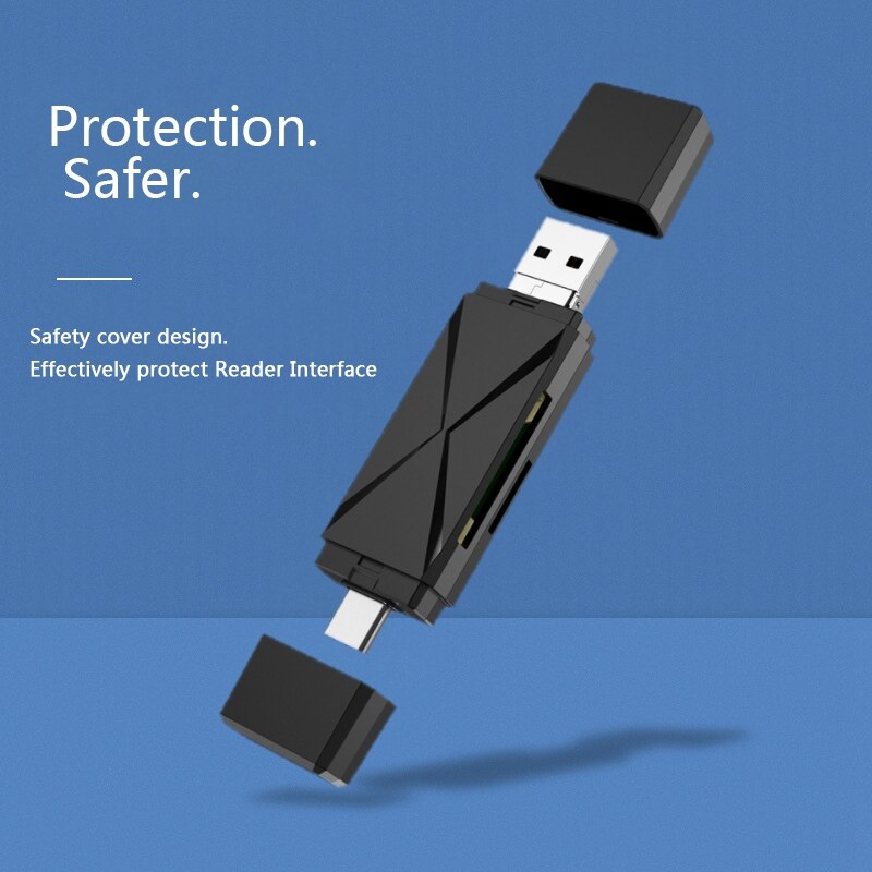 OTG Card Reader Micro-SD/SD Card/USB Mobile Phone Card Reader TF High Speed 2.0 Multi-Function Card Reader