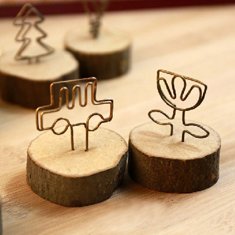 rond en bois Note Photo cadre pince numéro de Table porte-Photo de mariage pince Photo jwjz8