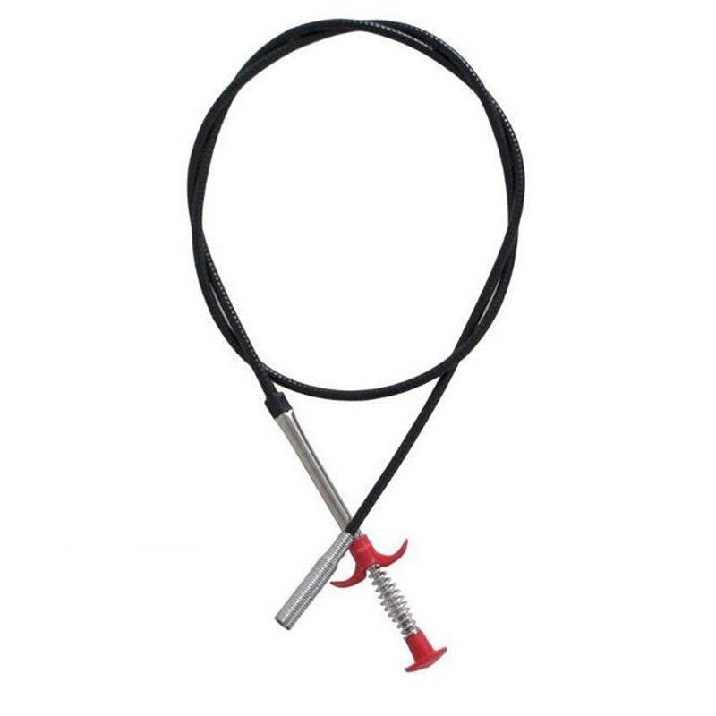 160cm Spring Pipe Dredging Tool Flexible Grabber Pickup Snake Cable Aid Grab Trash A Drain Auger Unclog Hair Drains Sink Toilet: Default Title