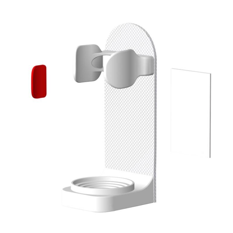 1Pc de montaje en pared eléctrico cepillo de dientes titular de cepillo de dientes eléctrico Stander cuerpo de apoyo de la Base de organizador de baño Punch-Herramienta gratuita: White
