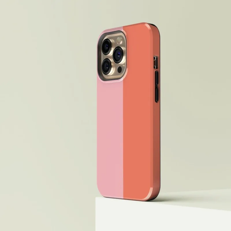 Coque rose bicolore pour IPHONE 16ProMax 15 14 13 12 11 PRO Plus, étui de téléphone magnétique deux en un en acrylique TPU