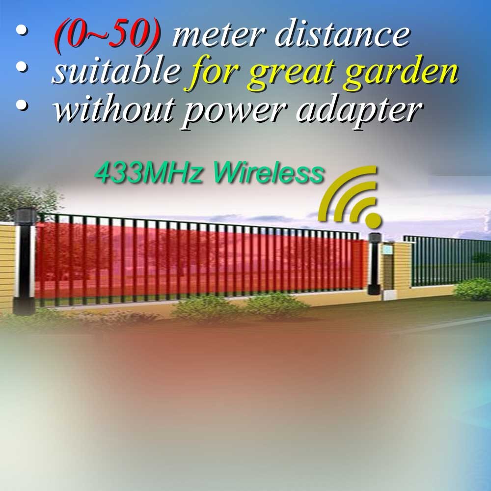 433MHz Wireless & Wired Beam Detector Outdoor Waterproof And Lightning Protection For Home Burglar Wifi / GSM Alarm System