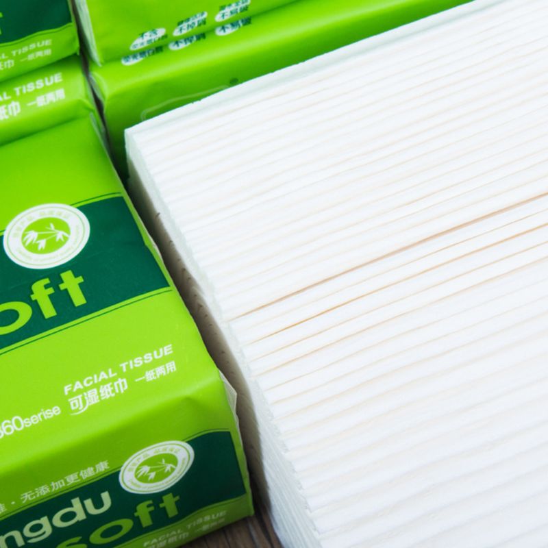 10 Zakken 3-Lagen Uitrekbare Toiletpapier Zachte Bamboe Pulp Pompen Tissue Servet