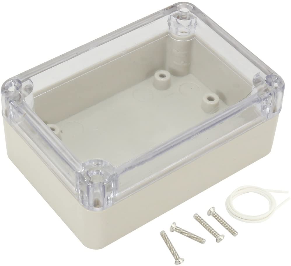 Waterproof Plastic Enclosure Box Electronic Project Instrument Case Electrical Project Box ABS Outdoor Junction Box Housing: Transparent Cover